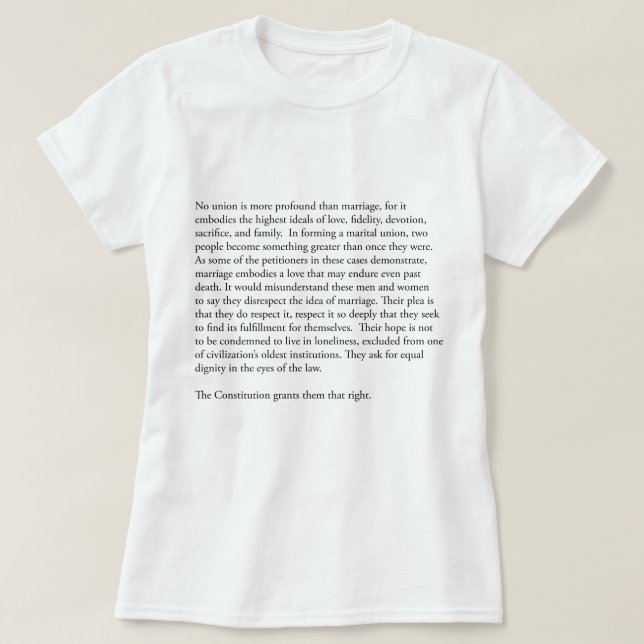 Supreme Court Justice Anthony Kennedy gay marriage T-Shirt (Design Front)