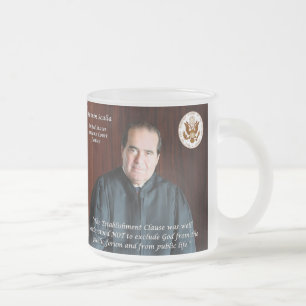 Supreme Court Justice Antonin Scalia Frosted Glass Coffee Mug