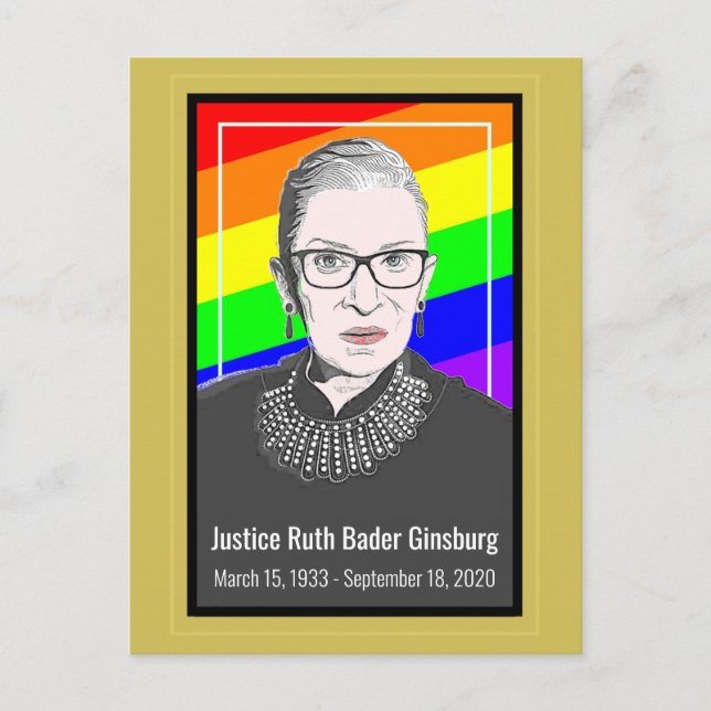 Supreme Court Justice Ruth Bader Ginsburg Postcard (Front)