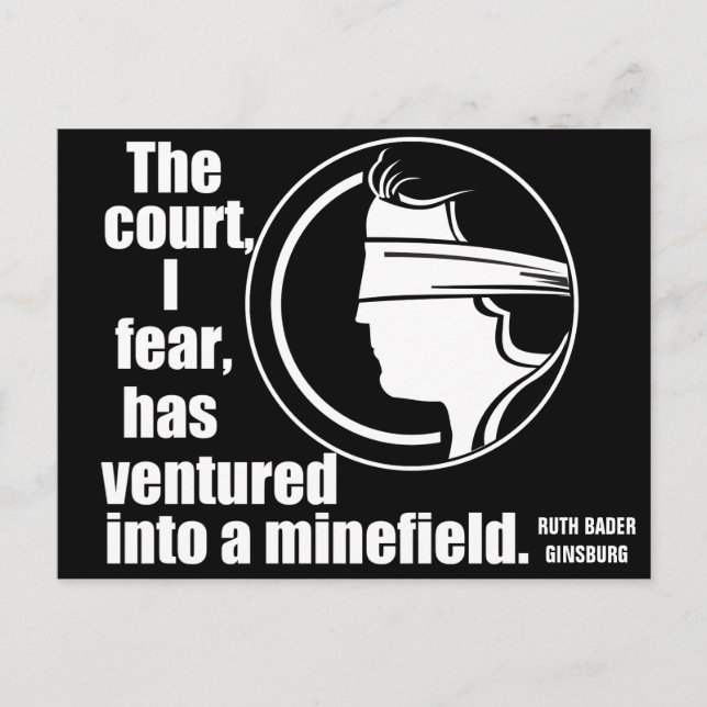 Supreme Court Ruth Bader Ginsburg Pro Choice Quote Postcard (Front)