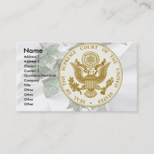 Supreme Court Seal on Ivy & Satin Business Card