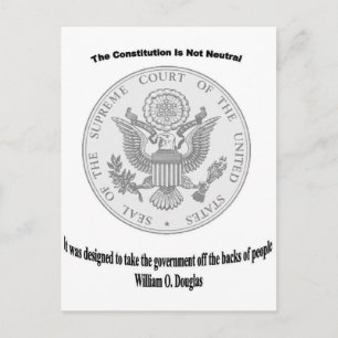 Supreme Court Symbol with quote Postcard