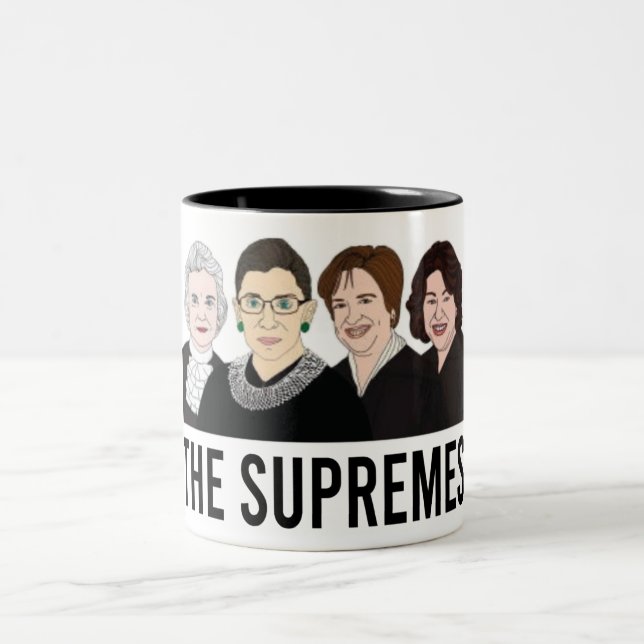 Supreme Court Women, Ruth Bader Ginsburg Two-Tone Coffee Mug (Center)