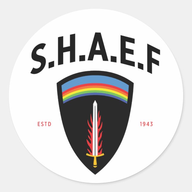 Supreme Headquarters Allied Expeditionary Force T Classic Round Sticker (Front)