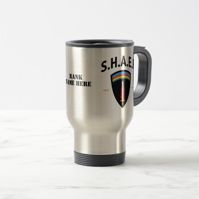 Supreme Headquarters Allied Expeditionary Force Travel Mug (Front Right)