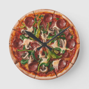 Supreme Pizza Round Clock