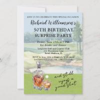 SUPRISE Stylish Golf Humour 50th Birthday Party