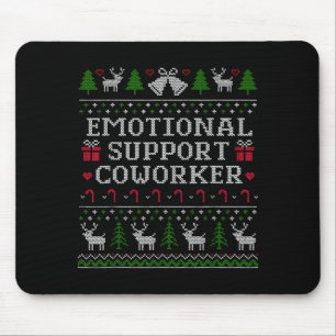 Suprt Coworker Retro Ugly Christmas Saying Quote  Mouse Mat