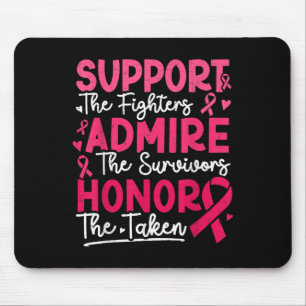 Suprt Fighters Admire Survivors Breast Cancer Awar Mouse Mat