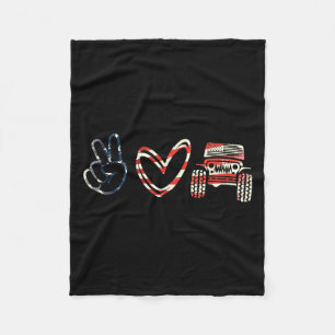 Suprt Peace Love Peace Love Offroad  Fleece Blanket