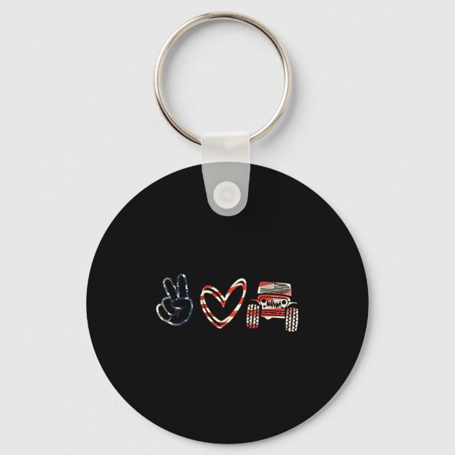 Suprt Peace Love Peace Love Offroad  Key Ring (Front)