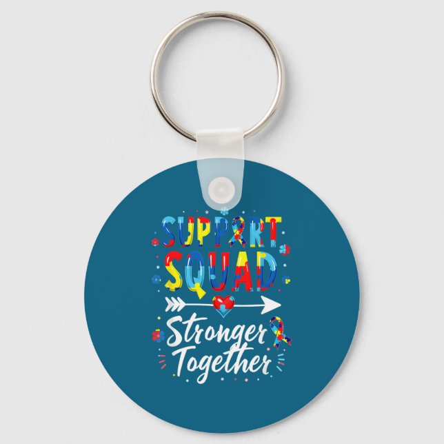 Suprt Squad Asperger's Syndrome Awareness  Key Ring (Front)