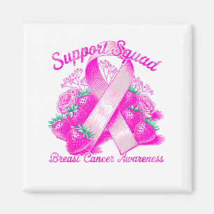 Suprt Squad Breast Cancer Awareness Nk Ribbon Wome Magnet