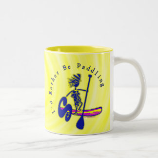 SUPS I'd Rather Be Paddling Two-Tone Coffee Mug