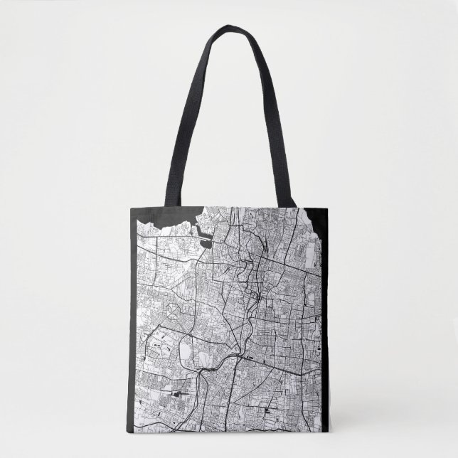 Surabaya Indonesia Map Tote Bag (Front)