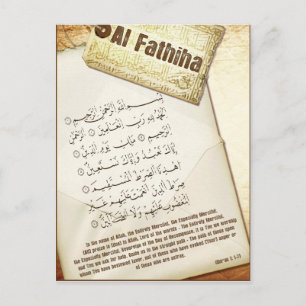 Surah Fathiha Post Card
