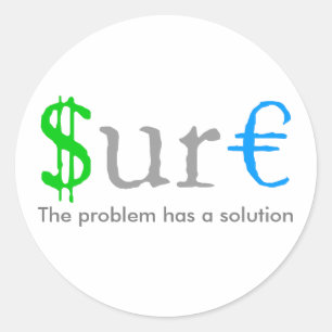 Sure funny money classic round sticker