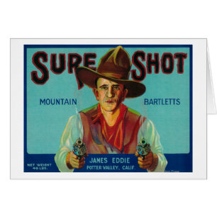 Sure Shot Pear Crate LabelPotter Valley, CA