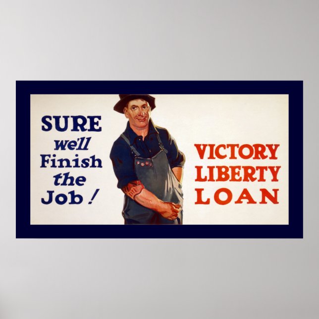 Sure We'll Finish the Job! (border) Poster (Front)