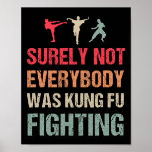 Surely Not Everybody Was Kung Fu Fighting - Funny Poster