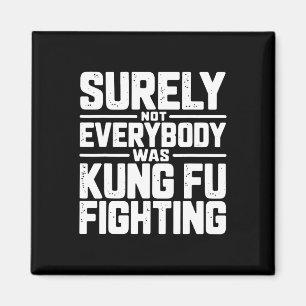 Surely Not Everybody Was Kung Fu Fighting Karate M Magnet