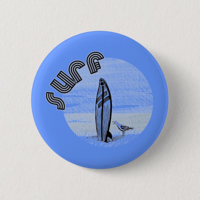 surf 6 cm round badge (Front)