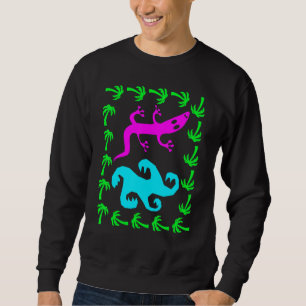 Surf Abstract  Vintage Surf Wear 80s Retro Graphic Sweatshirt