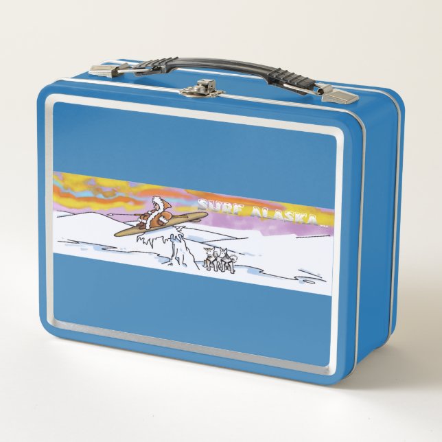 Surf Alaska blue lunchbox (Front)