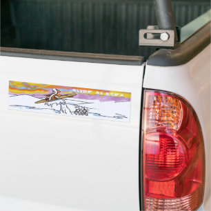 Surf Alaska bumpersticker Bumper Sticker