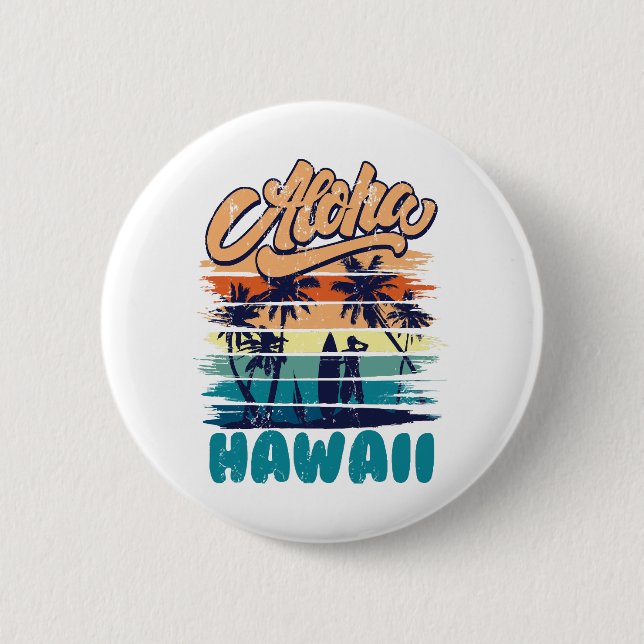 Surf - Aloha Hawaii 6 Cm Round Badge (Front)