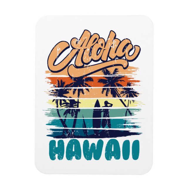 Surf - Aloha Hawaii Magnet (Vertical)
