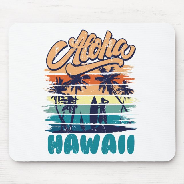 Surf - Aloha Hawaii Mouse Mat (Front)