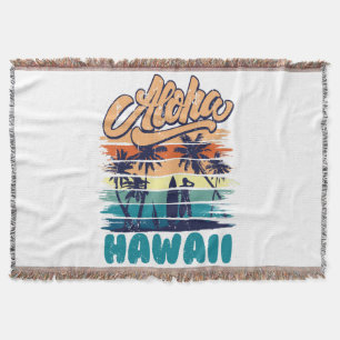 Surf - Aloha Hawaii Throw Blanket