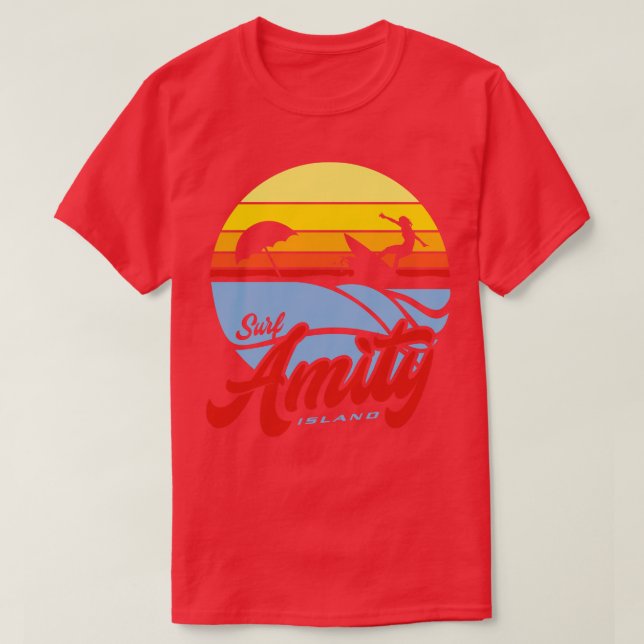 Surf Amity Island T-Shirt (Design Front)
