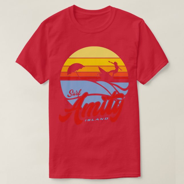 Surf Amity Island T-Shirt (Design Front)
