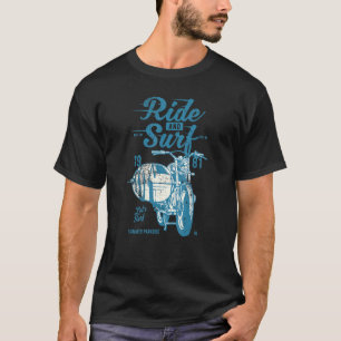 Surf And Ride Surf Board Motorcycle Vintage 1981 D T-Shirt