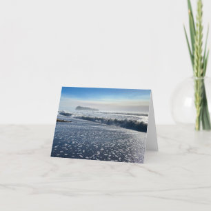 Surf and Sea Stack at Rialto Beach, Washington Holiday Card