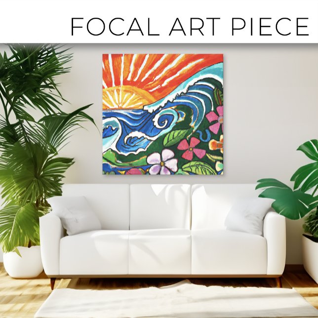 Surf art canvas print (Creator Uploaded)