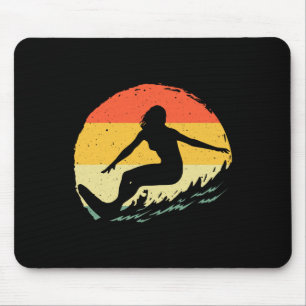 Surf Art For Women Girls Beach Surfer Hawaiian Wav Mouse Mat