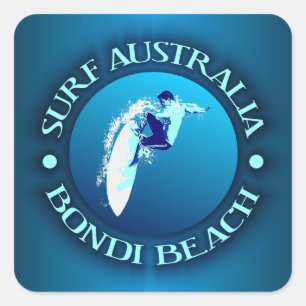 Surf Australia (Bondi) Square Sticker