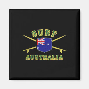Surf Australia Vintage Surfboards Aussie Flag Surf Magnet