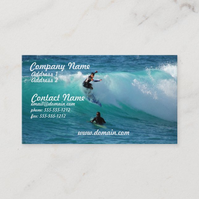 Surf Background Business Card (Front)