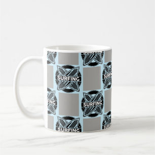 Surf Badge Pattern Coffee Mug