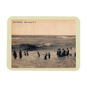 Surf Bathing, Bay Head NJ, Vintage  Magnet
