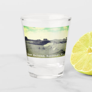 Surf Bathing, Warren's Point Beach, Little Compton Shot Glass