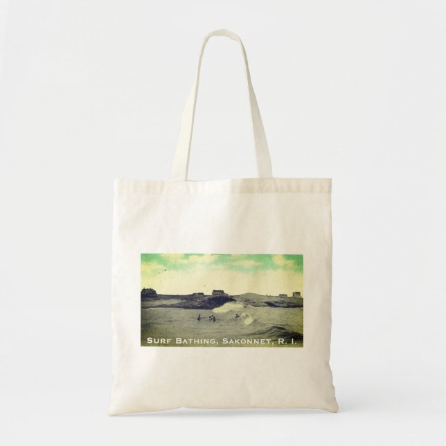 Surf Bathing, Warren's Point Beach, Little Compton Tote Bag (Front)