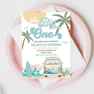Surf Beach 1st Birthday Invitation