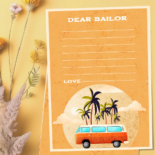  Surf Beach Birthday Party  Time Capsule Note Card
