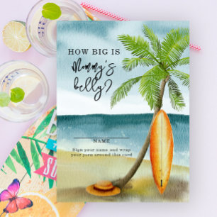 Surf beach - how big is mummy's belly enclosure card