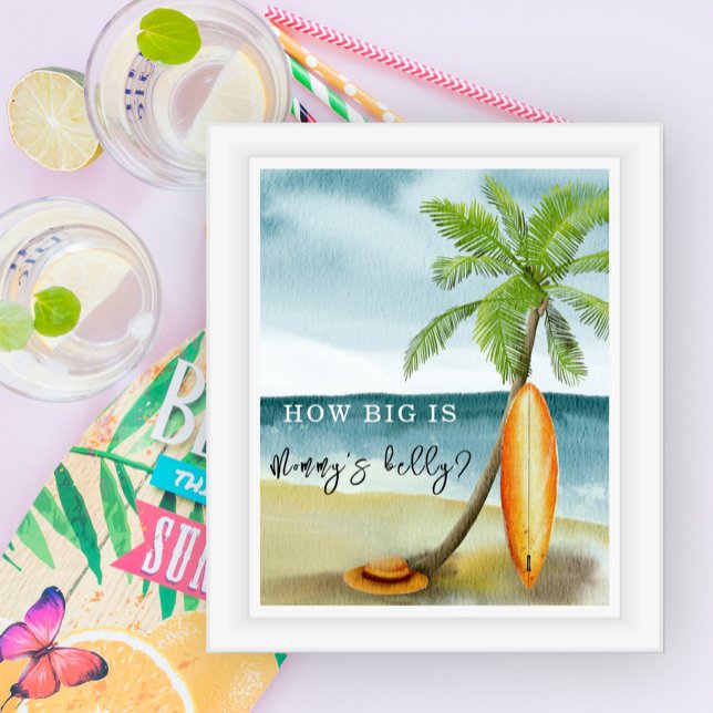 Surf beach - How big is Mummy's belly Poster (Creator Uploaded)